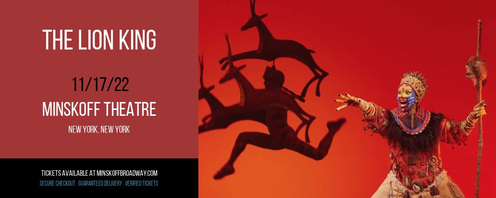 The Lion King at Minskoff Theatre tickets The Lion King at Minskoff Theatre